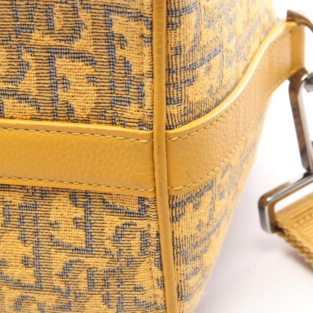 Dior Handbag Rango 26 Oblique 2-Way Yellow Canvas Leather