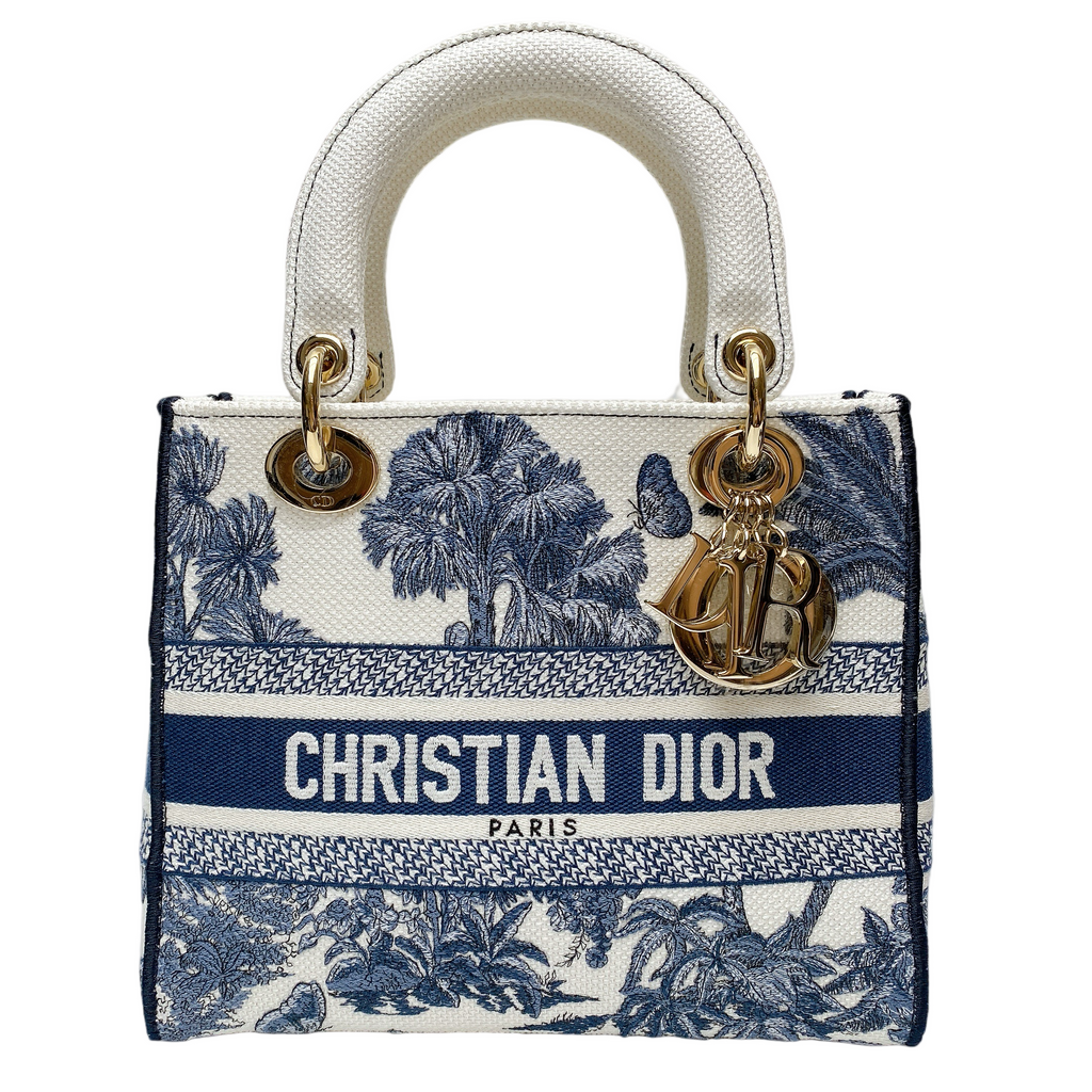 Dior Lady Dior Lou Canvas Handbag