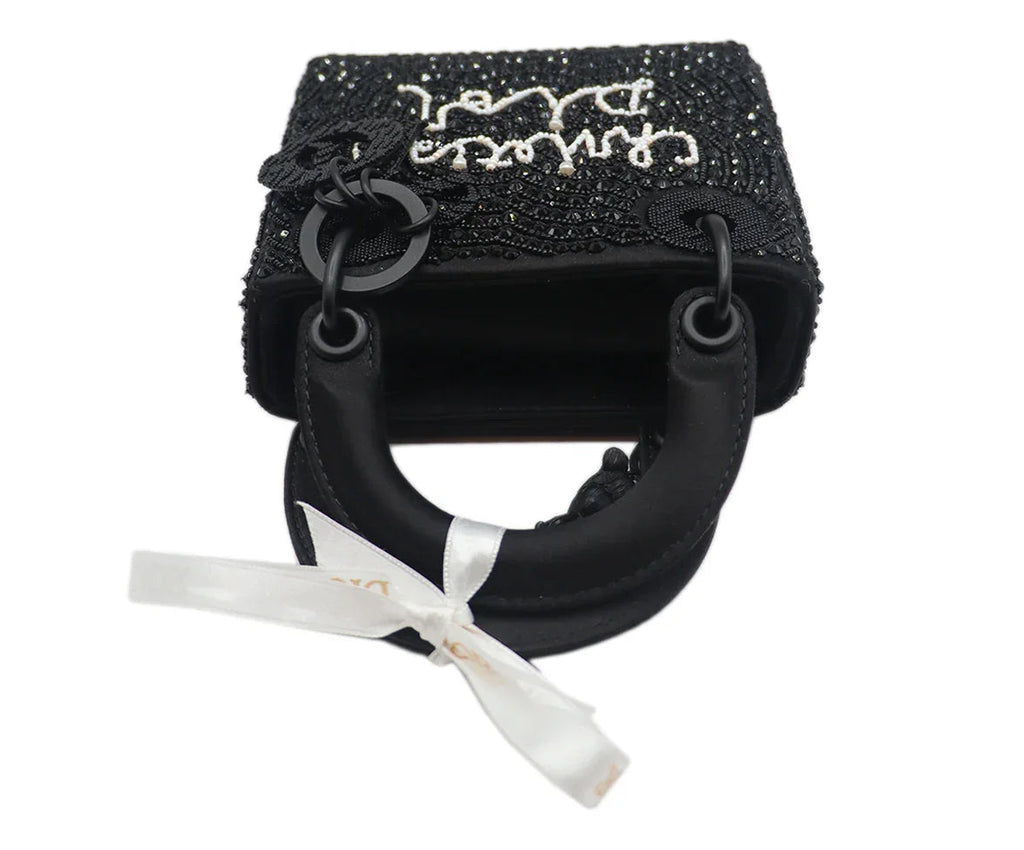 Mini Dior Black Beaded Handbag