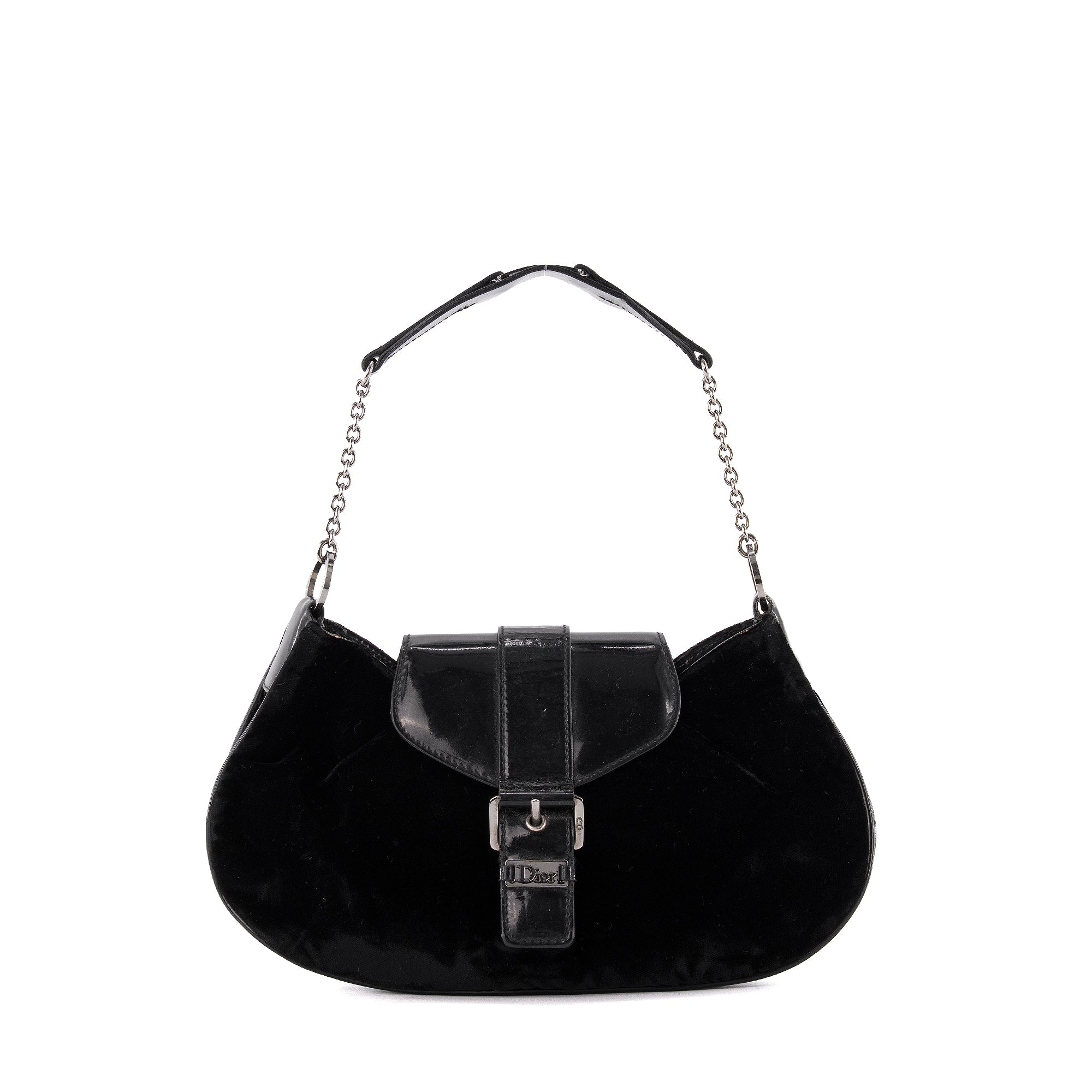 DIOR - Vintage Black Velvet Street Chic Dior Handbag