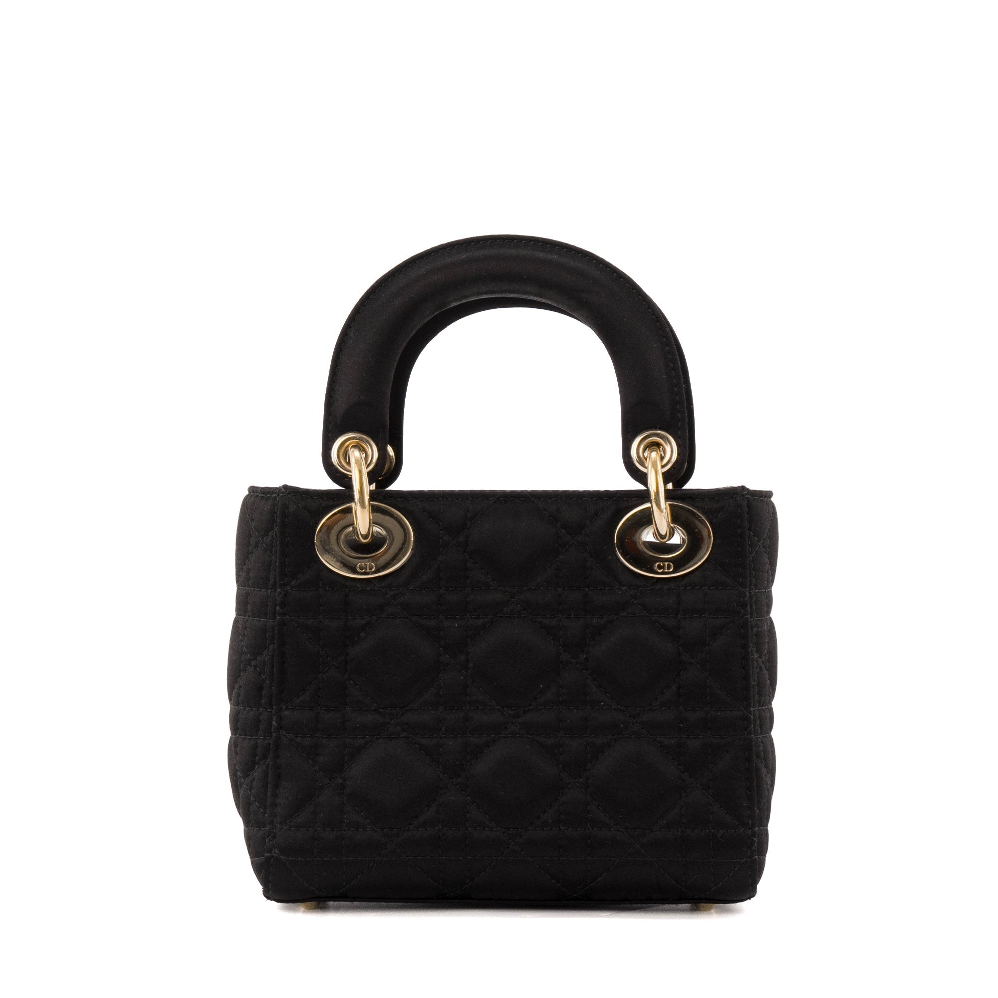 DIOR - Lady Dior Christal Mini Dior handbag in black satin